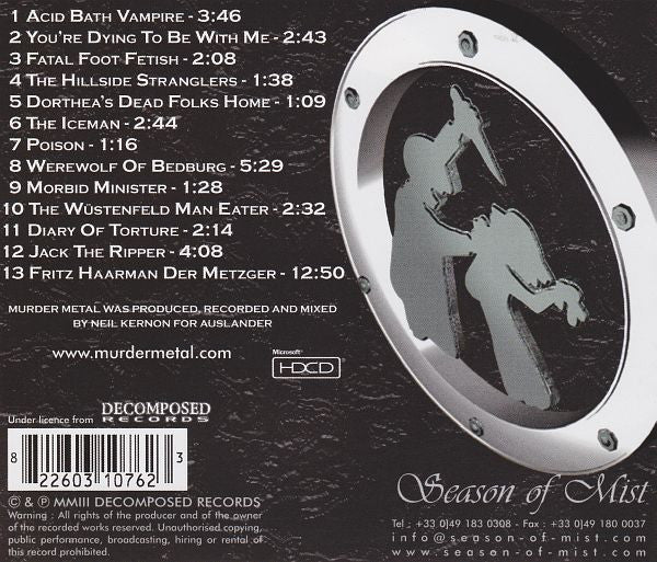 Macabre : Murder Metal (HDCD, Album)