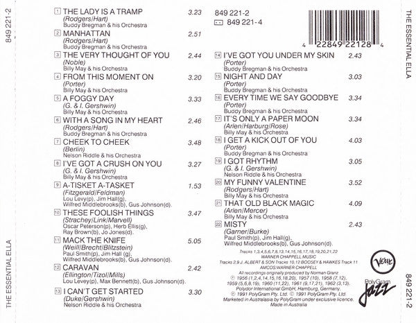 Ella Fitzgerald : The Essential Ella (CD, Comp)