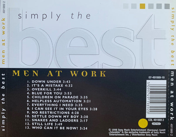 Men At Work : Simply The Best (CD, Comp)