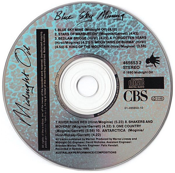 Midnight Oil : Blue Sky Mining (CD, Album)