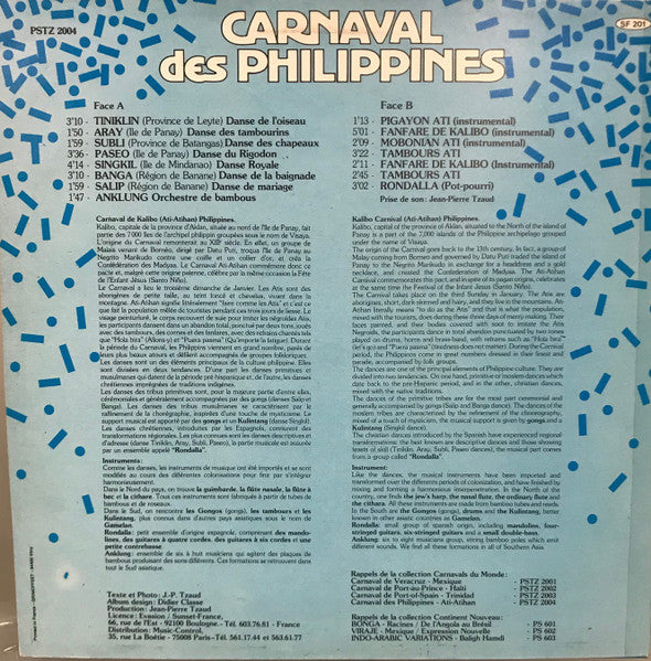 Various : Carnaval Des Philippines Ati-Atihan (LP)