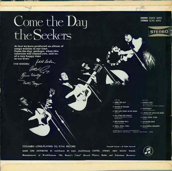 The Seekers : Come The Day (LP, Album)