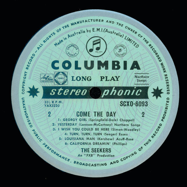 The Seekers : Come The Day (LP, Album)