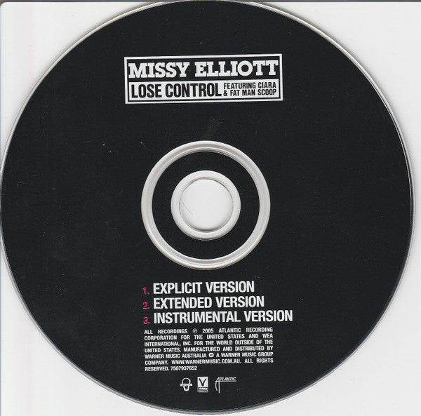 Missy Elliott Featuring Ciara (2) & Fatman Scoop : Lose Control (CD, Single)