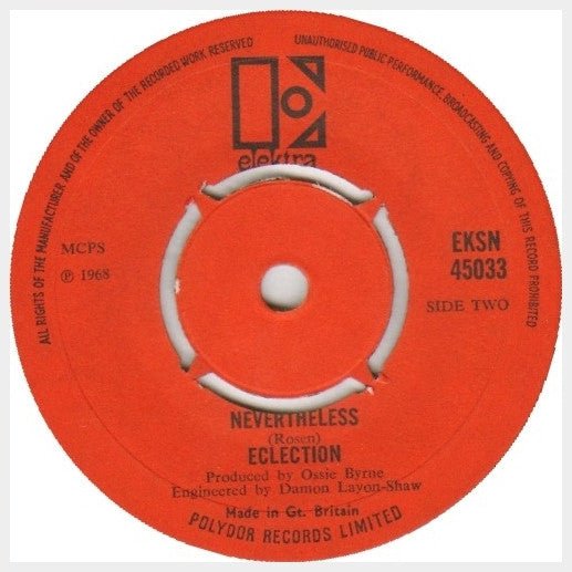 Eclection : Mark Time  (7", Single, Kno)