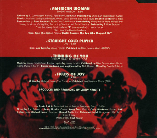 Lenny Kravitz : American Woman (CD, Maxi)