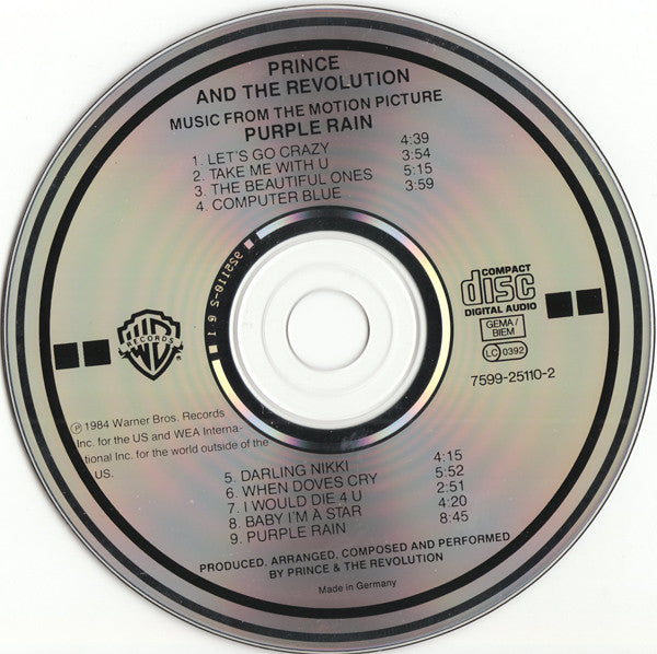 Prince And The Revolution : Purple Rain (CD, Album, RE)