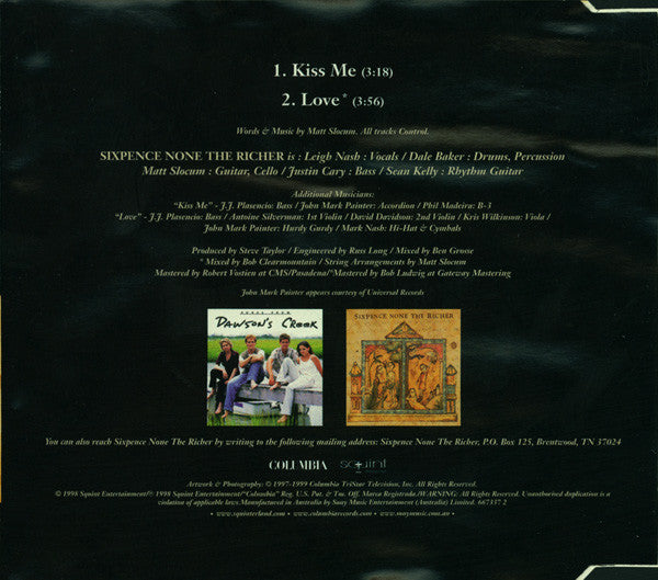 Sixpence None The Richer : Kiss Me (CD, Single)