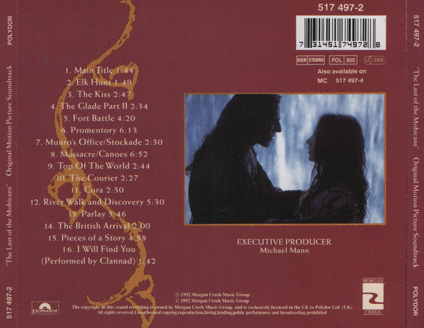 Trevor Jones / Randy Edelman : The Last Of The Mohicans (Original Motion Picture Soundtrack) (CD, Album, RE)
