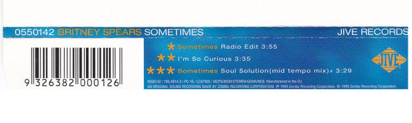 Britney Spears : Sometimes (CD, Single)