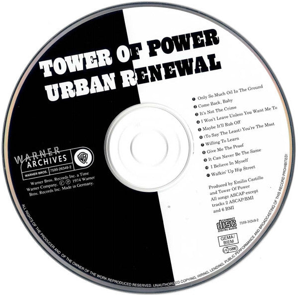 Tower Of Power : Urban Renewal (CD, Album, RE)