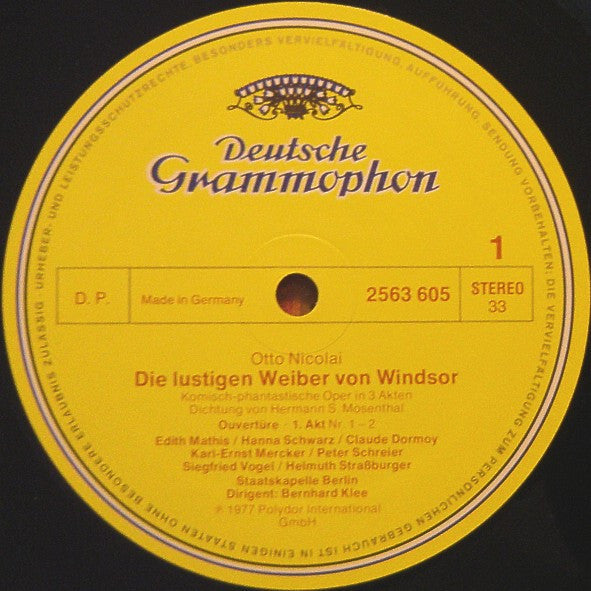 Otto Nicolai - Helen Donath, Edith Mathis, Hanna Schwarz, Kurt Moll, Peter Schreier, Siegfried Vogel, Bernd Weikl - Staatskapelle Berlin With Bernhard Klee : Die Lustigen Weiber Von Windsor (Komische Oper In Drei Akten) (3xLP, Album + Box, Ltd)