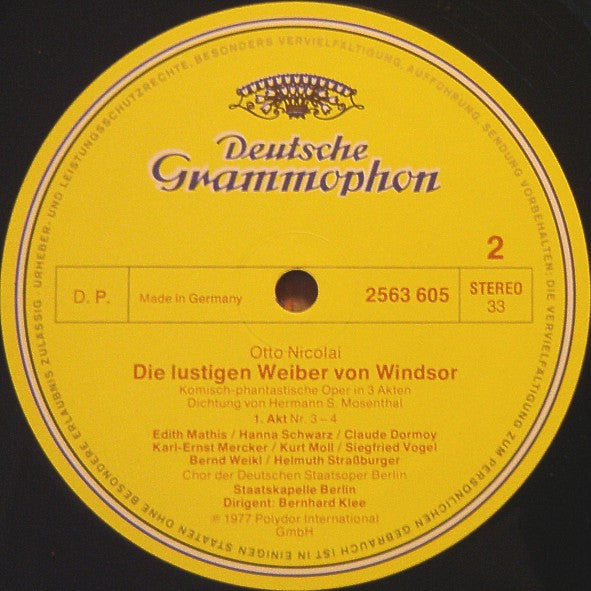 Otto Nicolai - Helen Donath, Edith Mathis, Hanna Schwarz, Kurt Moll, Peter Schreier, Siegfried Vogel, Bernd Weikl - Staatskapelle Berlin With Bernhard Klee : Die Lustigen Weiber Von Windsor (Komische Oper In Drei Akten) (3xLP, Album + Box, Ltd)