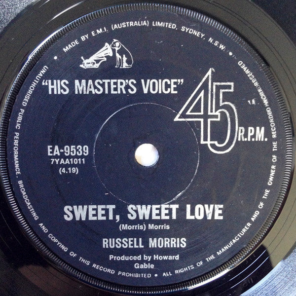 Russell Morris : Sweet, Sweet Love (7", Single)