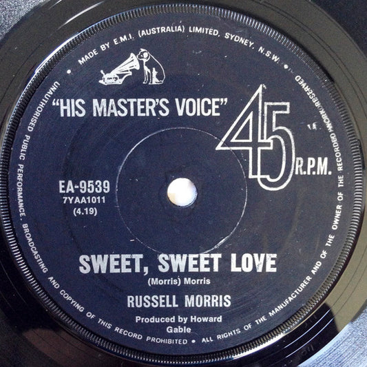 Russell Morris : Sweet, Sweet Love (7", Single)
