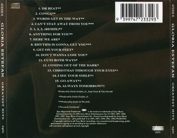 Gloria Estefan : Greatest Hits (CD, Comp)
