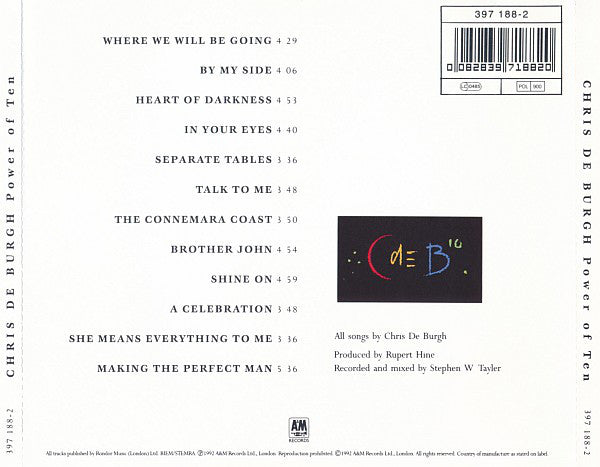 Chris De Burgh : Power Of Ten (CD, Album)