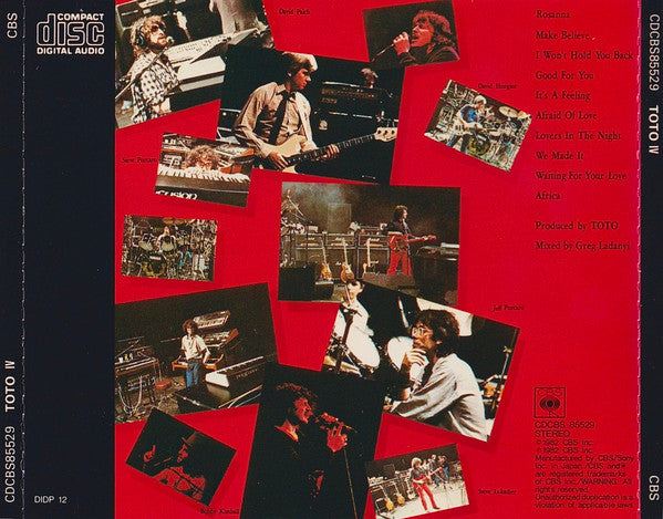 Toto : Toto IV (CD, Album)
