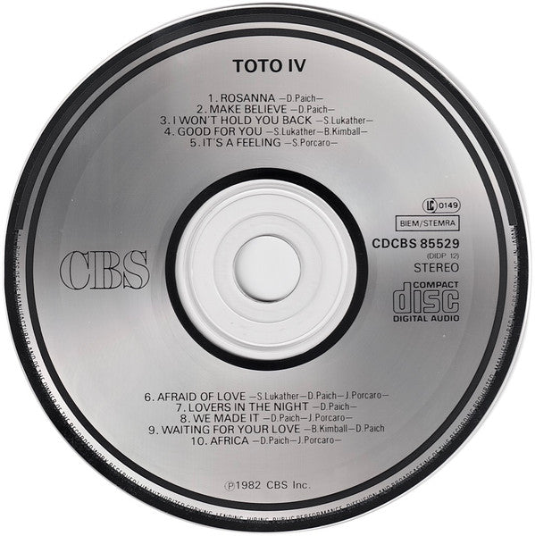 Toto : Toto IV (CD, Album)