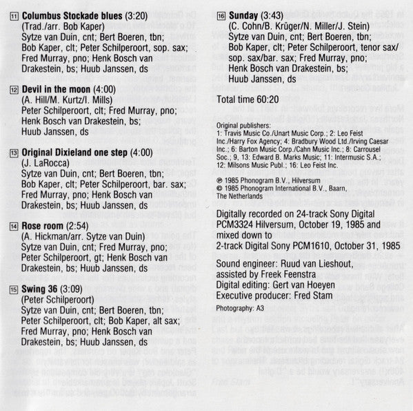 Dutch Swing College Band* : Digital Anniversary - 40 Years D.S.C. (CD, Album)