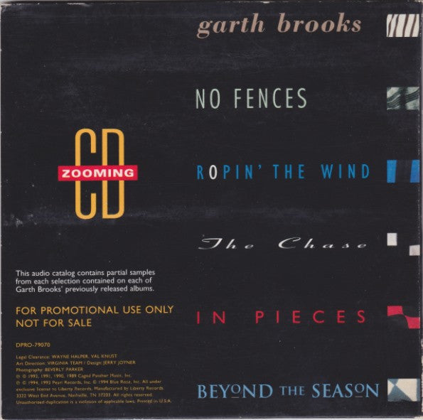 Garth Brooks : CD Zooming (CD, Promo, Smplr)