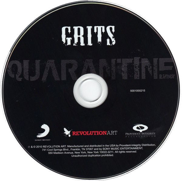 Grits : Quarantine (CD, Album)