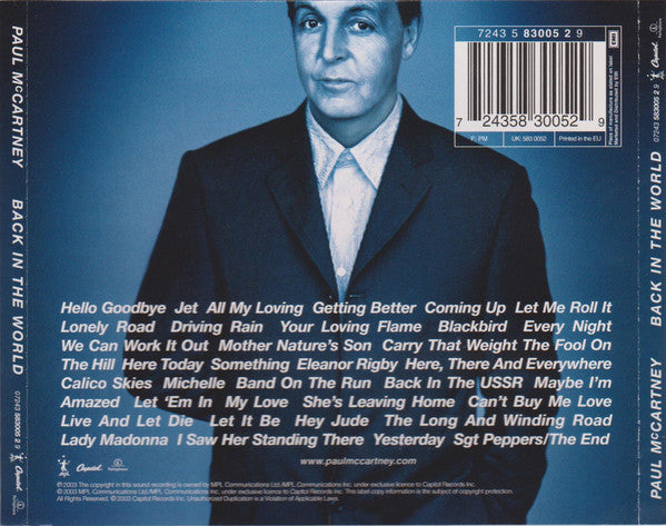 Paul McCartney : Back In The World (2xCD)