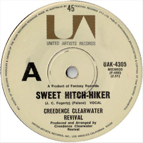 Creedence Clearwater Revival : Sweet Hitch-Hiker (7", Single)