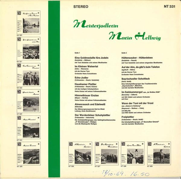 Maria Hellwig : Meisterjodlerin Maria Hellwig (LP)
