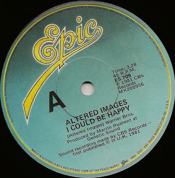 Altered Images : I Could Be Happy (7", Single)