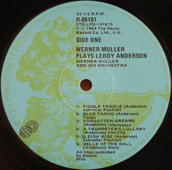 Werner Müller Plays Leroy Anderson : Werner Muller Plays Leroy Anderson (LP, Album, Club, RE)