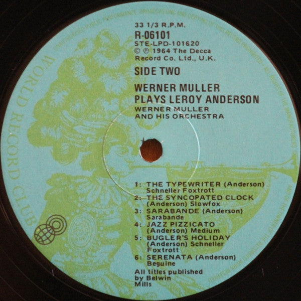 Werner Müller Plays Leroy Anderson : Werner Muller Plays Leroy Anderson (LP, Album, Club, RE)
