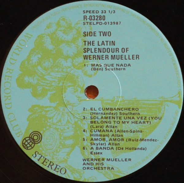 Werner Müller And His Orchestra* : The Latin Splendour Of Werner Müller And His Orchestra (LP, Album, Club, RE, Whi)