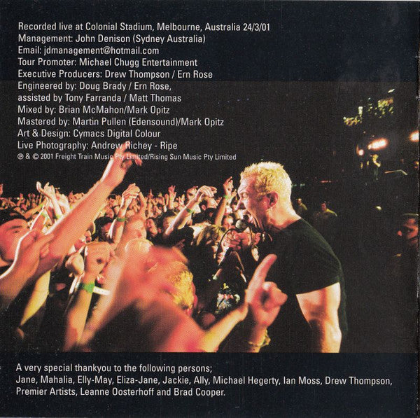 Jimmy Barnes : RAW (CD, Album, Liv)