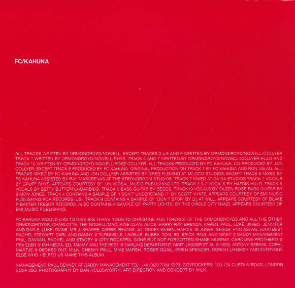 FC Kahuna : Machine Says Yes (CD, Album)