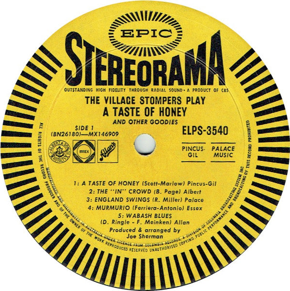 The Village Stompers : A Taste Of Honey And Other Goodies (LP, Album)
