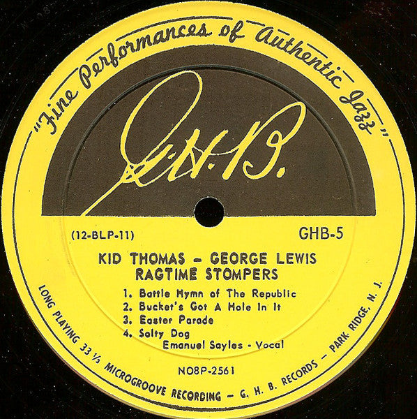 Kid Thomas - George Lewis Ragtime Stompers : Kid Thomas - George Lewis Ragtime Stompers (LP)