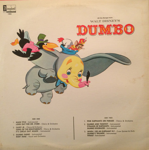 Ned Washington, Frank Churchill And Oliver Wallace : Dumbo (LP, Album, Mono, RE, RP)