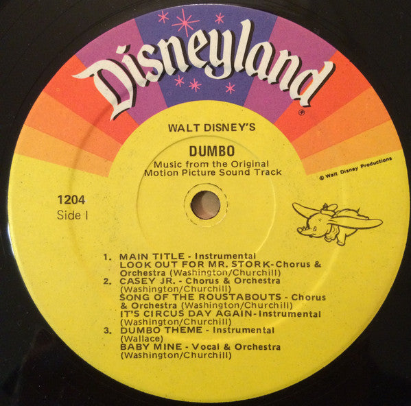 Ned Washington, Frank Churchill And Oliver Wallace : Dumbo (LP, Album, Mono, RE, RP)