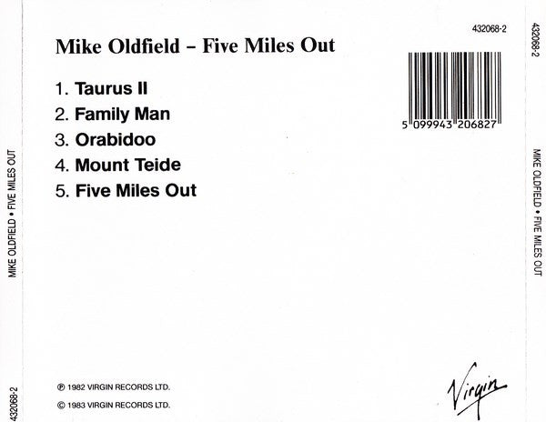 Mike Oldfield : Five Miles Out (CD, Album, RE)