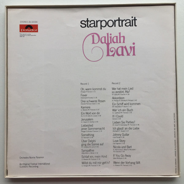 Daliah Lavi : Starportrait (2xLP, Comp + Box)