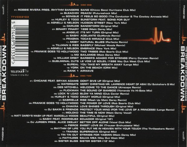 Various : The Very Best Of Euphoric Dance Breakdown (2xCD, Mixed)