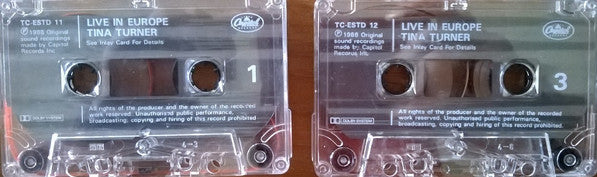 Tina Turner : Tina Live In Europe (2xCass, Album)