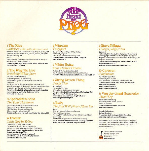 Various : Fill Your Head With Prog (CD, Comp, Car)