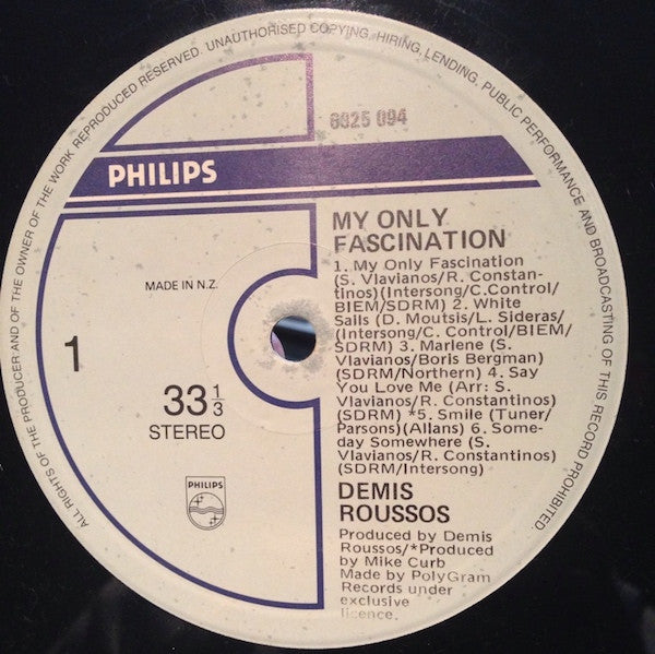 Démis Roussos* : My Only Fascination (LP, Album)