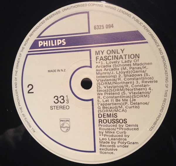 Démis Roussos* : My Only Fascination (LP, Album)
