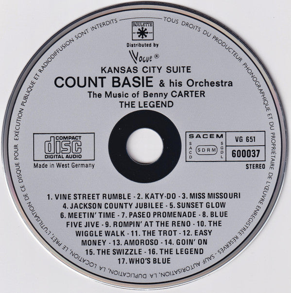 Count Basie Orchestra : Kansas City Suite - The Music Of Benny Carter (CD, Album, RE)