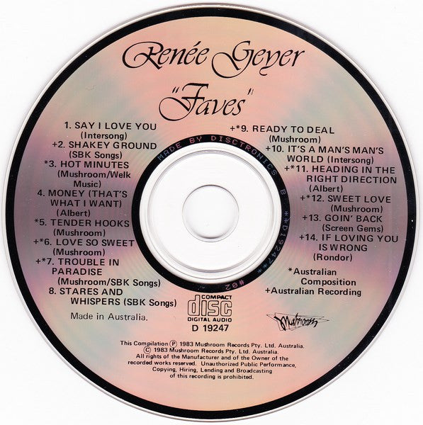Renee Geyer : Faves (CD, Comp)