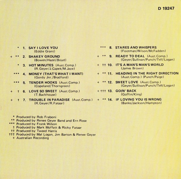 Renee Geyer : Faves (CD, Comp)
