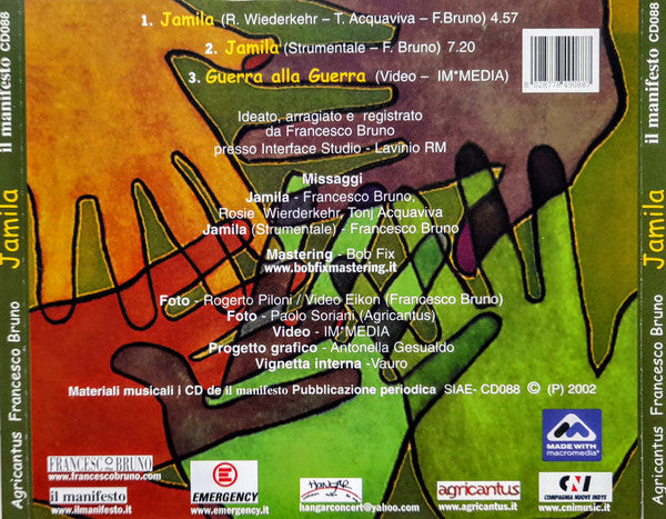 Agricantus, Francesco Bruno : Jamila (CD, Single, Enh)